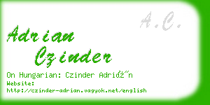 adrian czinder business card